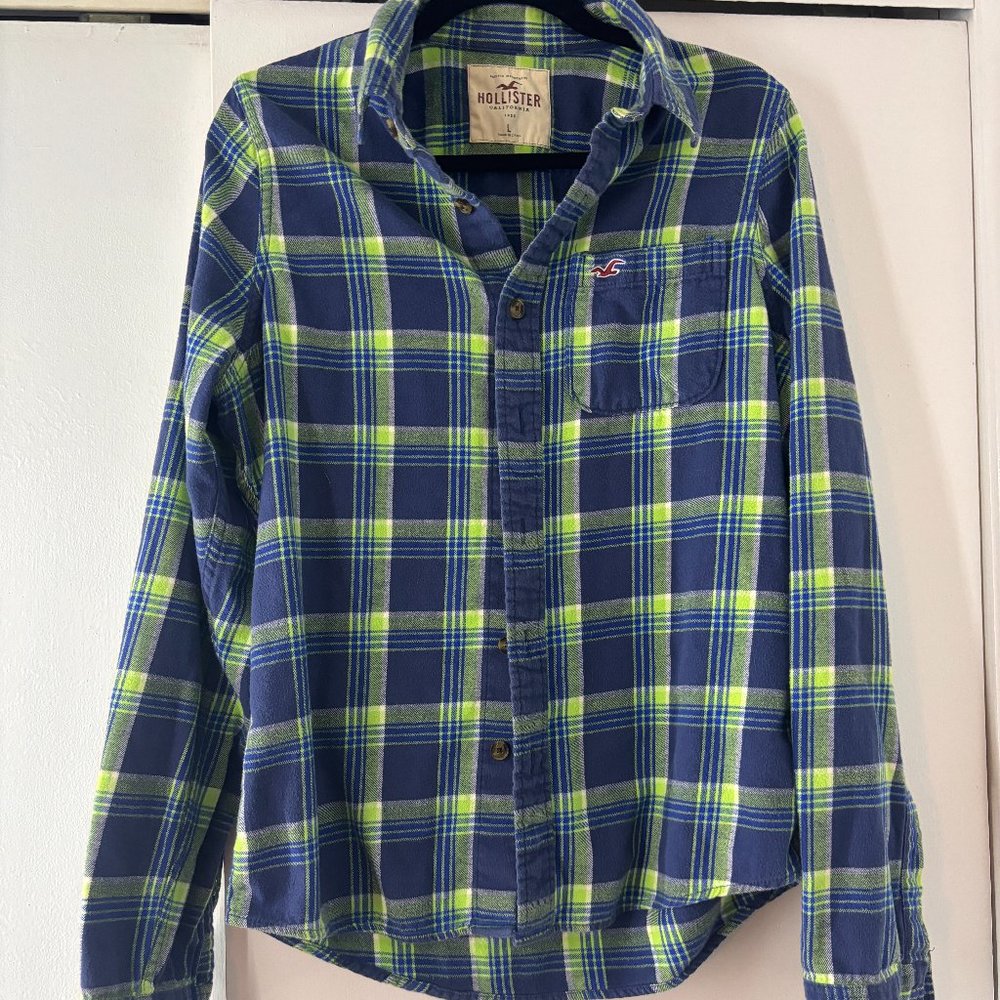 Hollister Plaid Flannel Size L